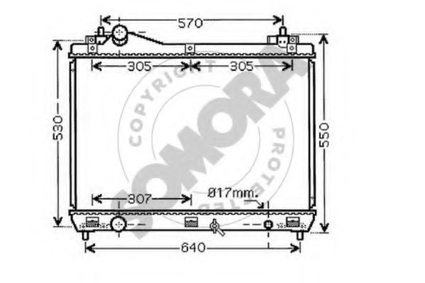 Радиатор, охлаждение двигателя SOMORA 305140C