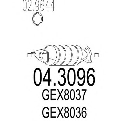 Катализатор MTS 04.3096