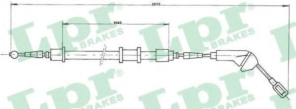 Трос, стояночная тормозная система LPR C0580B