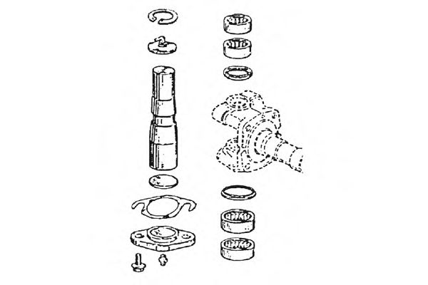 Ремкомплект, шкворень поворотного кулака OCAP 0927391