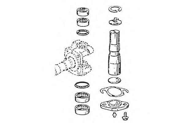 Ремкомплект, шкворень поворотного кулака OCAP 0927393