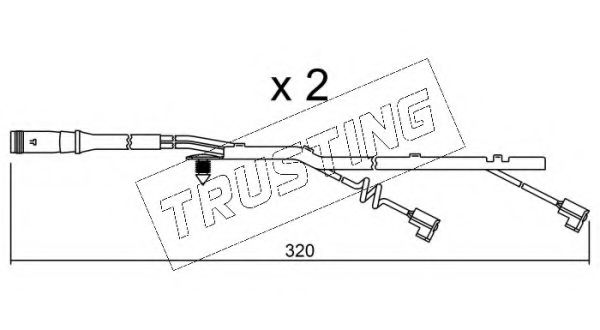 Сигнализатор, износ тормозных колодок TRUSTING SU.185K