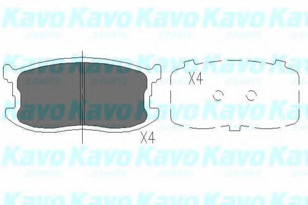 Комплект тормозных колодок, дисковый тормоз KAVO PARTS KBP-3507