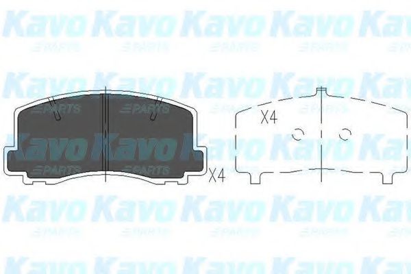 Комплект тормозных колодок, дисковый тормоз KAVO PARTS KBP-5522