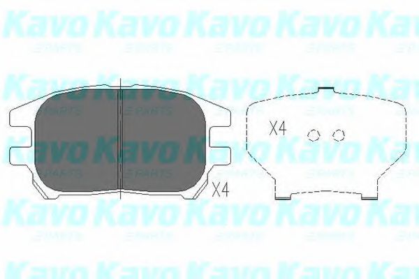 Комплект тормозных колодок, дисковый тормоз KAVO PARTS KBP-9092