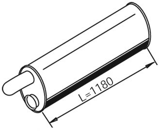 Глушитель выхлопных газов конечный ZARA 9793