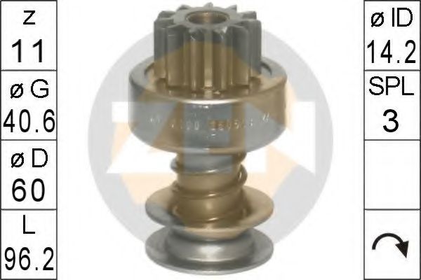 Привод с механизмом свободного хода, стартер ERA 0100