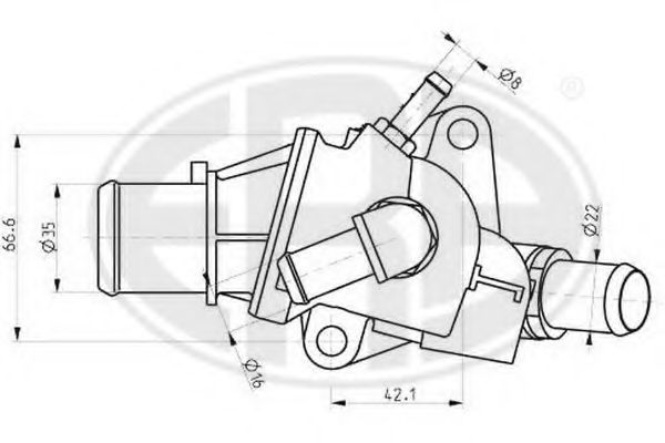 Термостат, охлаждающая жидкость ERA 350244