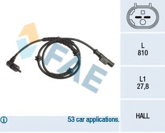 Датчик, частота вращения колеса FAE 78240