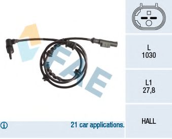 Датчик, частота вращения колеса FAE 78246