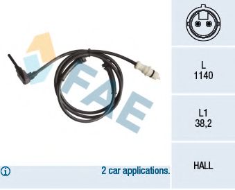 Датчик, частота вращения колеса FAE 78263