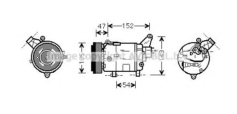 Компрессор, кондиционер AVA QUALITY COOLING BWAK076