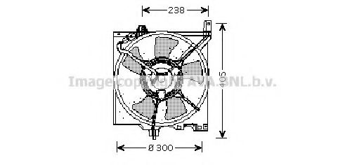 Вентилятор, охлаждение двигателя AVA QUALITY COOLING DN7506