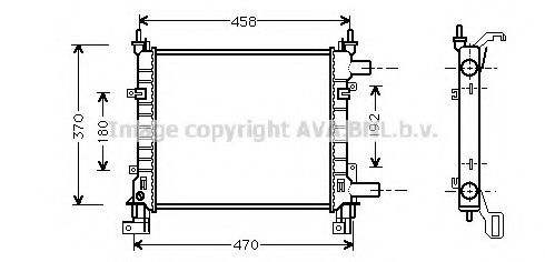 Радиатор, охлаждение двигателя AVA QUALITY COOLING FD2260