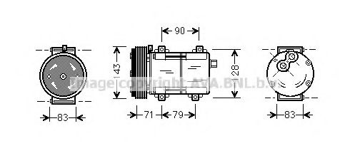 Компрессор, кондиционер AVA QUALITY COOLING FDK279