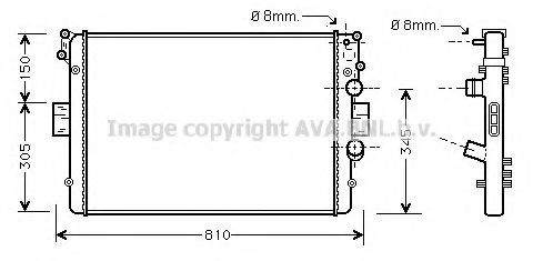 Радиатор, охлаждение двигателя AVA QUALITY COOLING IV2042