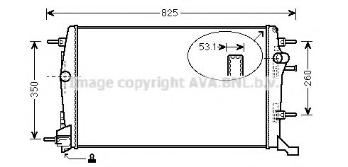 Радиатор, охлаждение двигателя AVA QUALITY COOLING RT2414