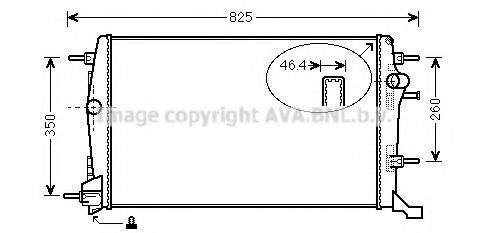 Радиатор, охлаждение двигателя AVA QUALITY COOLING RT2616