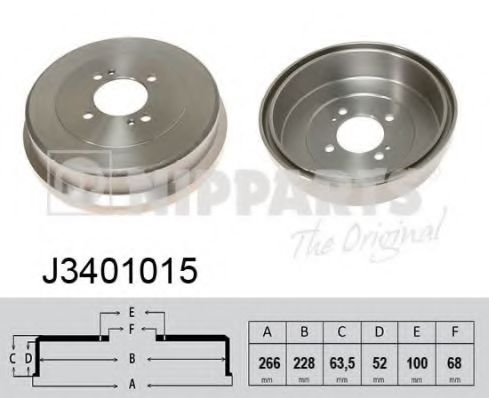 Тормозной барабан NIPPARTS J3401015