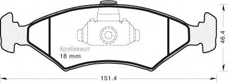 Комплект тормозных колодок, дисковый тормоз MGA 399