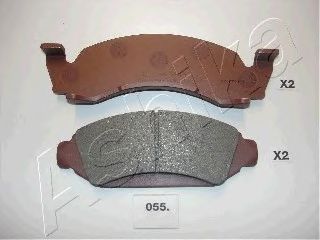 Комплект тормозных колодок, дисковый тормоз ASHIKA 50-00-055