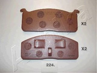 Комплект тормозных колодок, дисковый тормоз ASHIKA 50-02-224