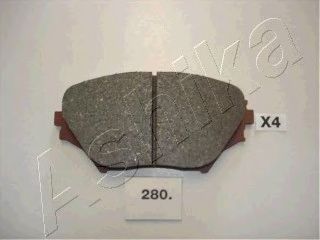 Комплект тормозных колодок, дисковый тормоз ASHIKA 50-02-280