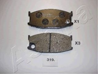 Комплект тормозных колодок, дисковый тормоз ASHIKA 50-03-319