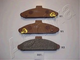 Комплект тормозных колодок, дисковый тормоз ASHIKA 50-03-337