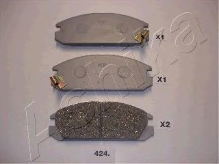 Комплект тормозных колодок, дисковый тормоз ASHIKA 50-04-424