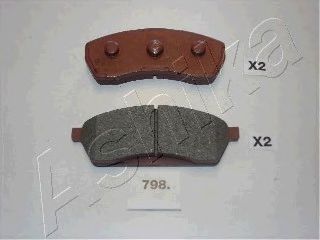 Комплект тормозных колодок, дисковый тормоз ASHIKA 50-07-798