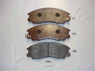 Комплект тормозных колодок, дисковый тормоз ASHIKA 50-H0-006