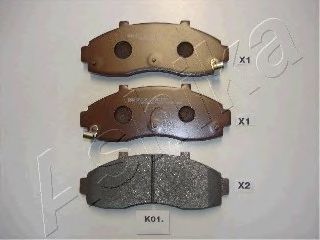 Комплект тормозных колодок, дисковый тормоз ASHIKA 50-K0-001