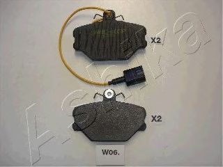 Комплект тормозных колодок, дисковый тормоз ASHIKA 50-W0-006