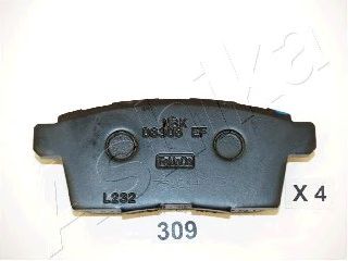 Комплект тормозных колодок, дисковый тормоз ASHIKA 5103309