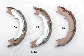 Комплект тормозных колодок, стояночная тормозная система ASHIKA 55-0K-K22