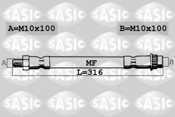 Тормозной шланг SASIC SBH0147