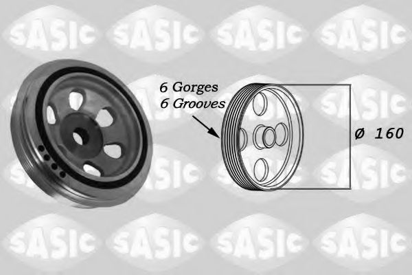 Ременный шкив, коленчатый вал SASIC 2156053