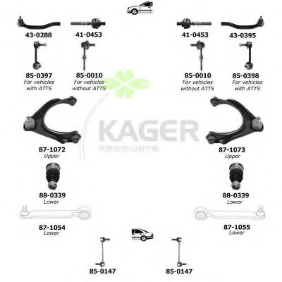 Подвеска колеса KAGER 800550