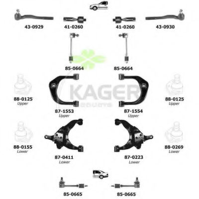 Подвеска колеса KAGER 800993