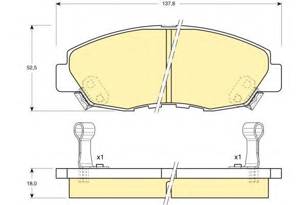 Комплект тормозных колодок, дисковый тормоз GIRLING 6108949