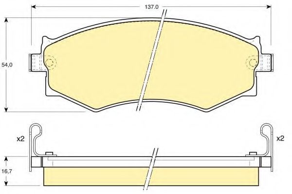 Комплект тормозных колодок, дисковый тормоз GIRLING 6110089