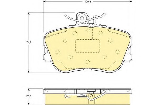 Комплект тормозных колодок, дисковый тормоз GIRLING 6110941