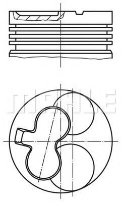 Поршень MAHLE ORIGINAL 629 20 00