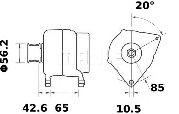 Генератор MAHLE ORIGINAL MG 310