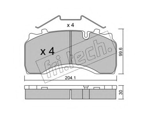 Комплект тормозных колодок, дисковый тормоз fri.tech. 606.0