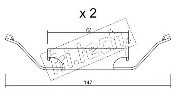 Комплектующие, колодки дискового тормоза fri.tech. KIT.104