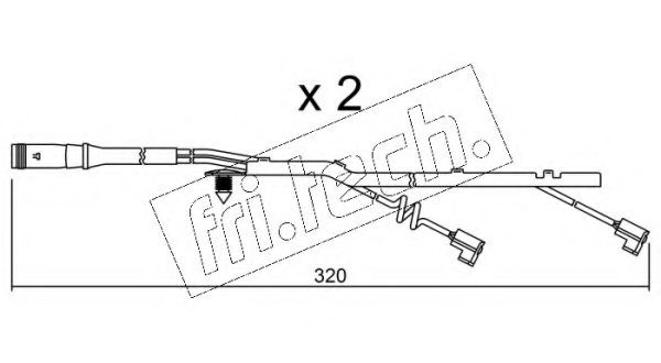 Сигнализатор, износ тормозных колодок fri.tech. SU.185K