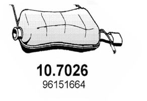 Глушитель выхлопных газов конечный ASSO 10.7026