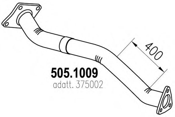 Труба выхлопного газа ASSO 505.1009